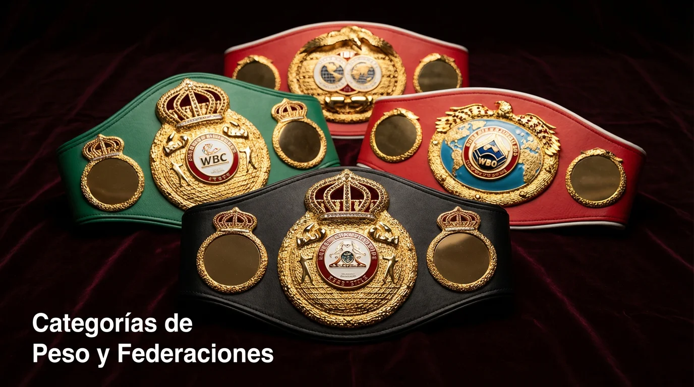 Categorías de peso y federaciones del boxeo profesional: cinturones WBA, WBC, IBF y WBO